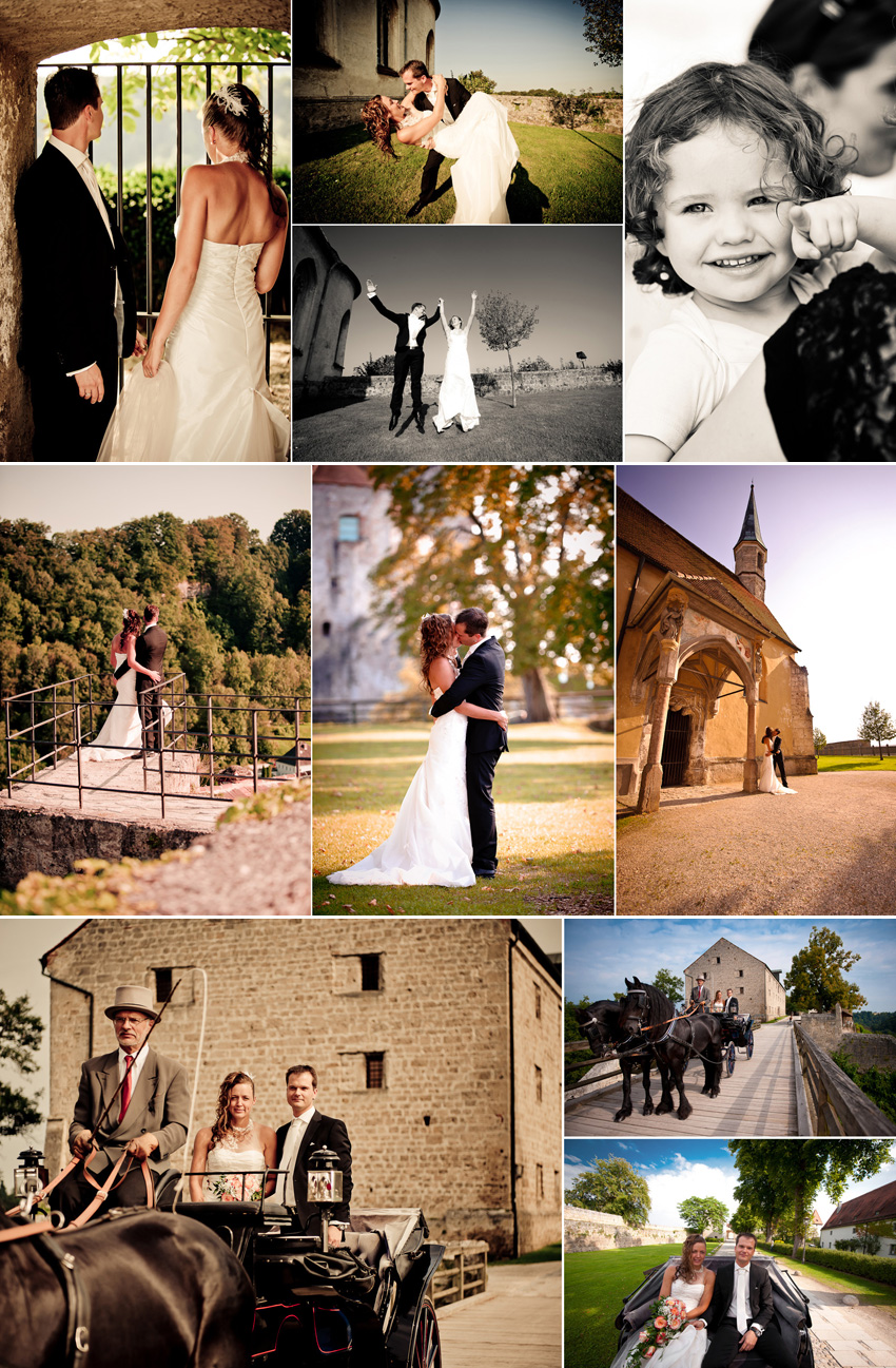 Hochzeitsfotos Burghausen Collage Reportage
