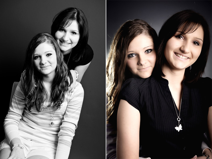 Schwestern Freunde Fotoshooting